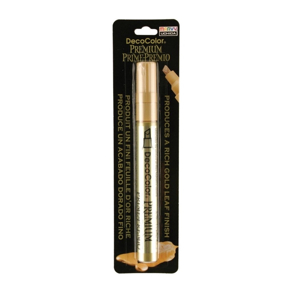 Marvy Uchida DecoColor Premium Chisel Tip Paint Marker Metallic Gold Leaf Finish